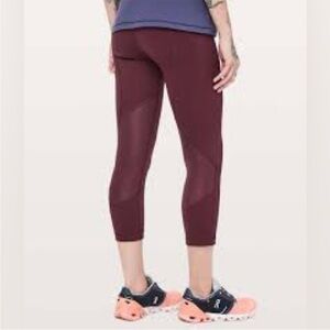 Lululemon Pace Rival Crop 22” Dark Adobe Size 4 Side pockets